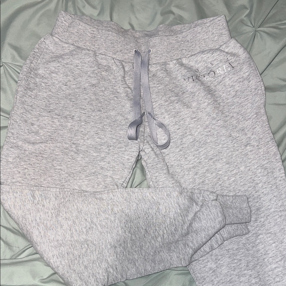 Victoria's Secret Light Gray Drawstring Joggers